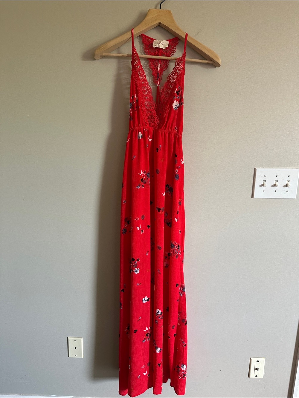 NWT Red Floral Maxi Dress - Picture 14 of 16